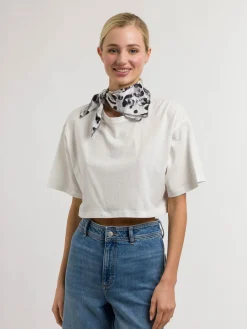 Nickituch aus reiner Seide mit Animal Print