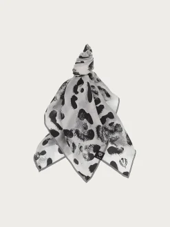 Nickituch aus reiner Seide mit Animal Print