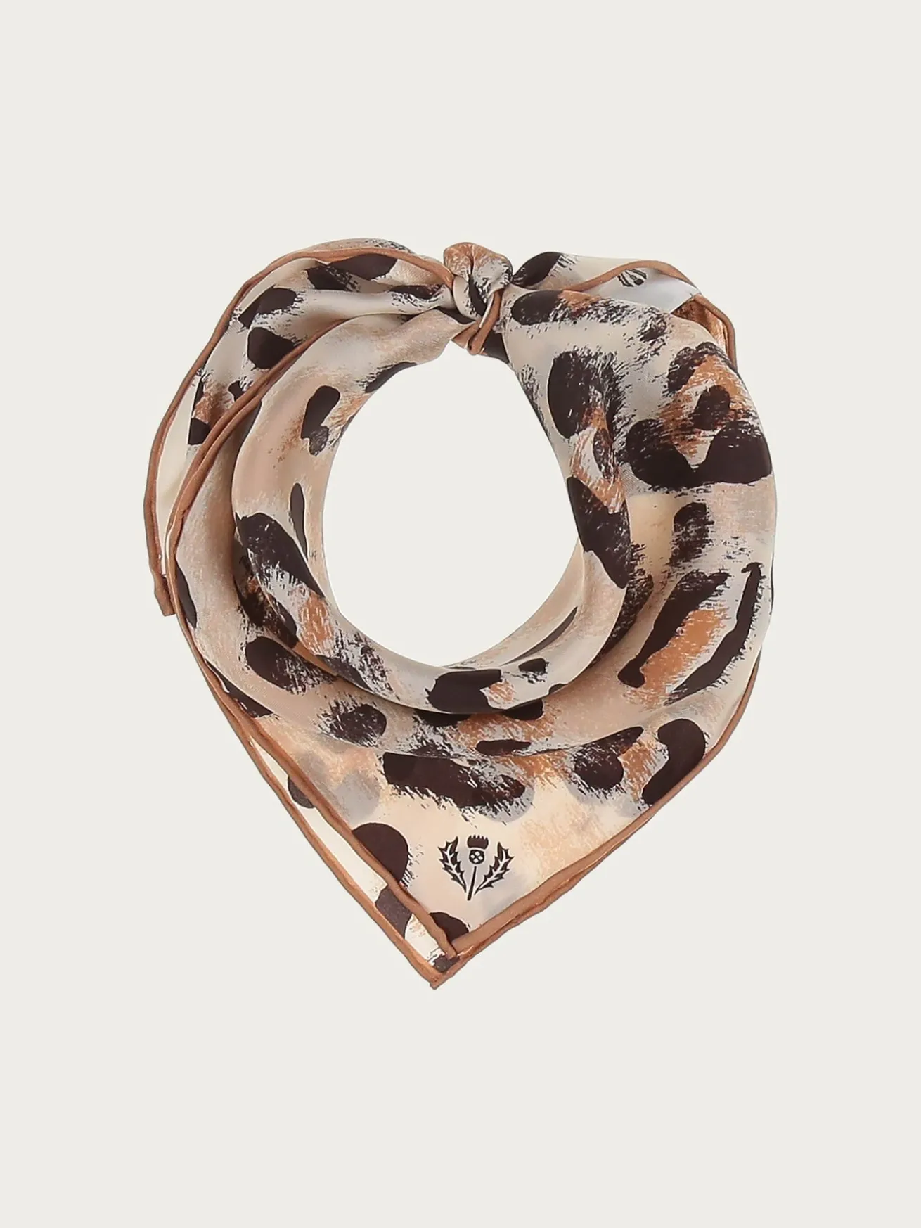 Nickituch aus reiner Seide mit Animal Print