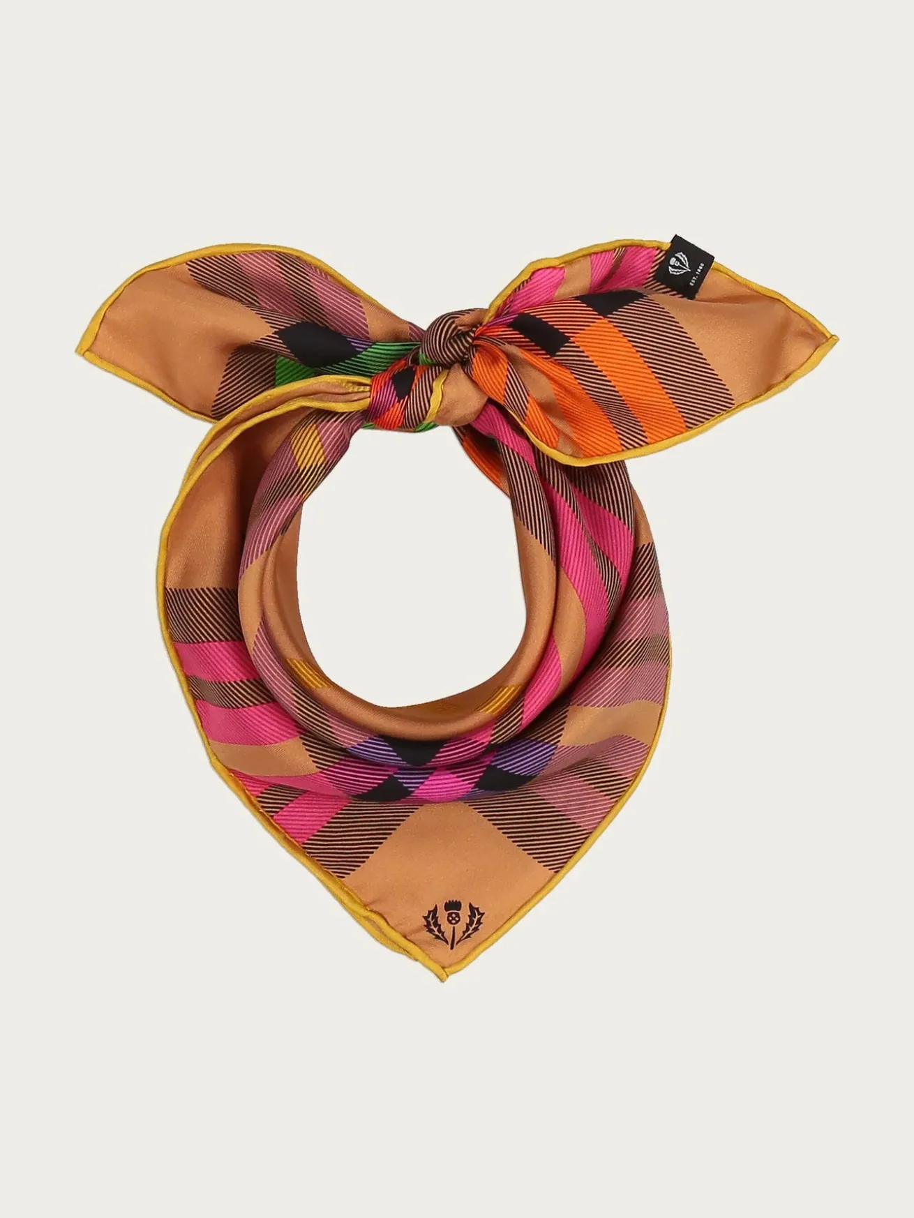 Nickituch mit FRAAS Plaid Karo aus reiner Seide