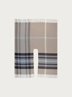 Poncho mit FRAAS Plaid Karo aus Polyacryl - Made in Germany