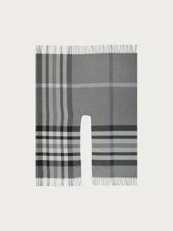 Poncho mit FRAAS Plaid Karo aus Polyacryl - Made in Germany