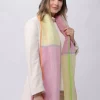 Schal mit Colour Blocking in Leinenmischung