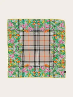 Seidentuch mit FRAAS Plaid Karo und Dschungel-Print