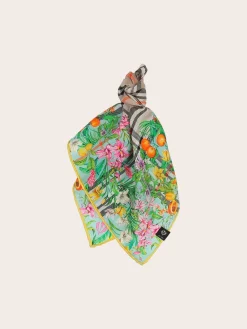 Seidentuch mit FRAAS Plaid Karo und Dschungel-Print
