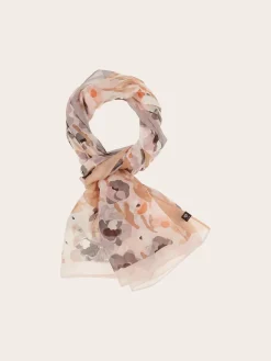 Stola mit Aquarell-Blumen-Design in Seidenmischung