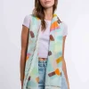 Stola mit Streifen-Design in Seidenmischung
