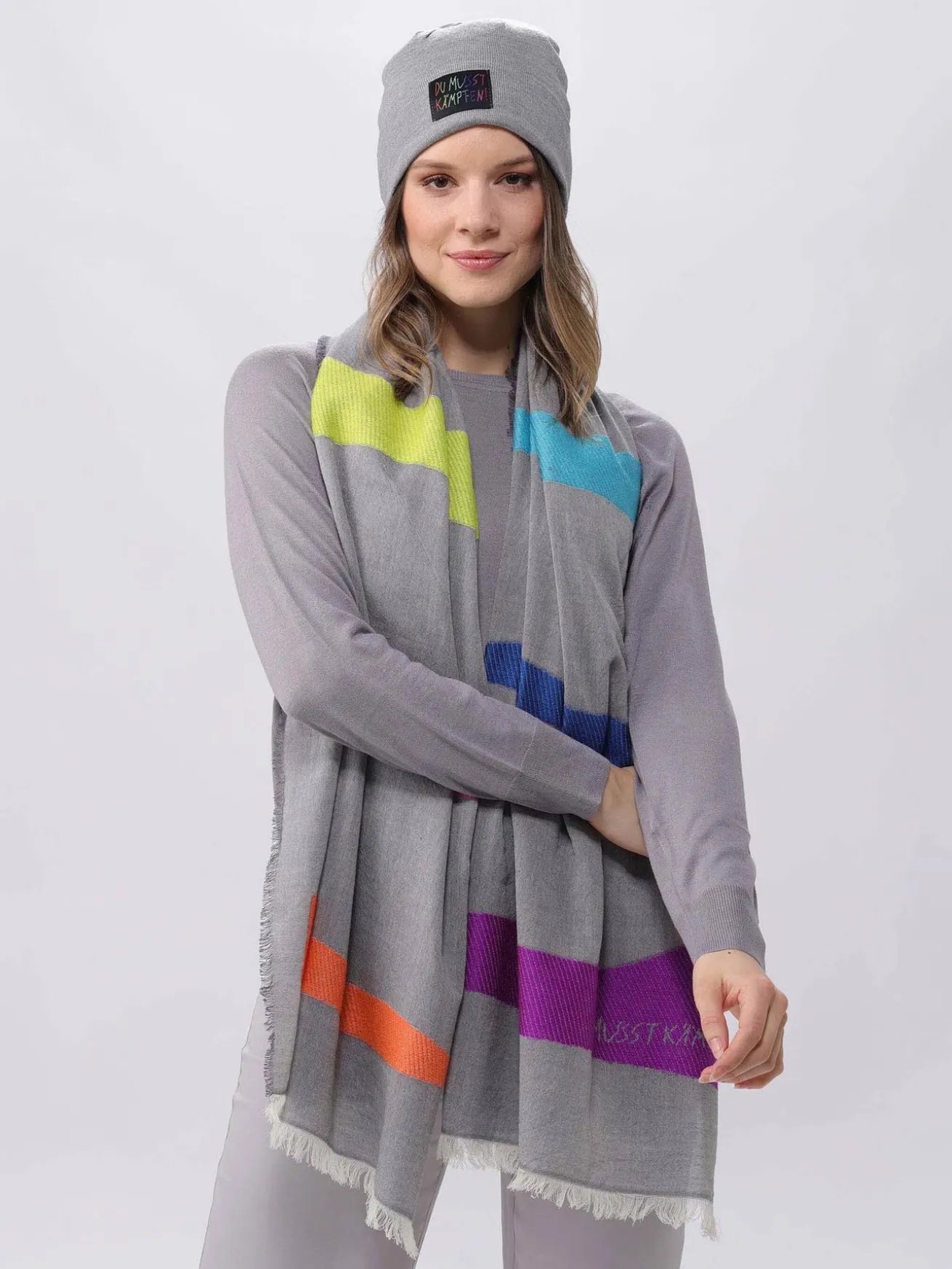 Strickmütze mit Aufnäher DU MUSST KÄMPFEN!