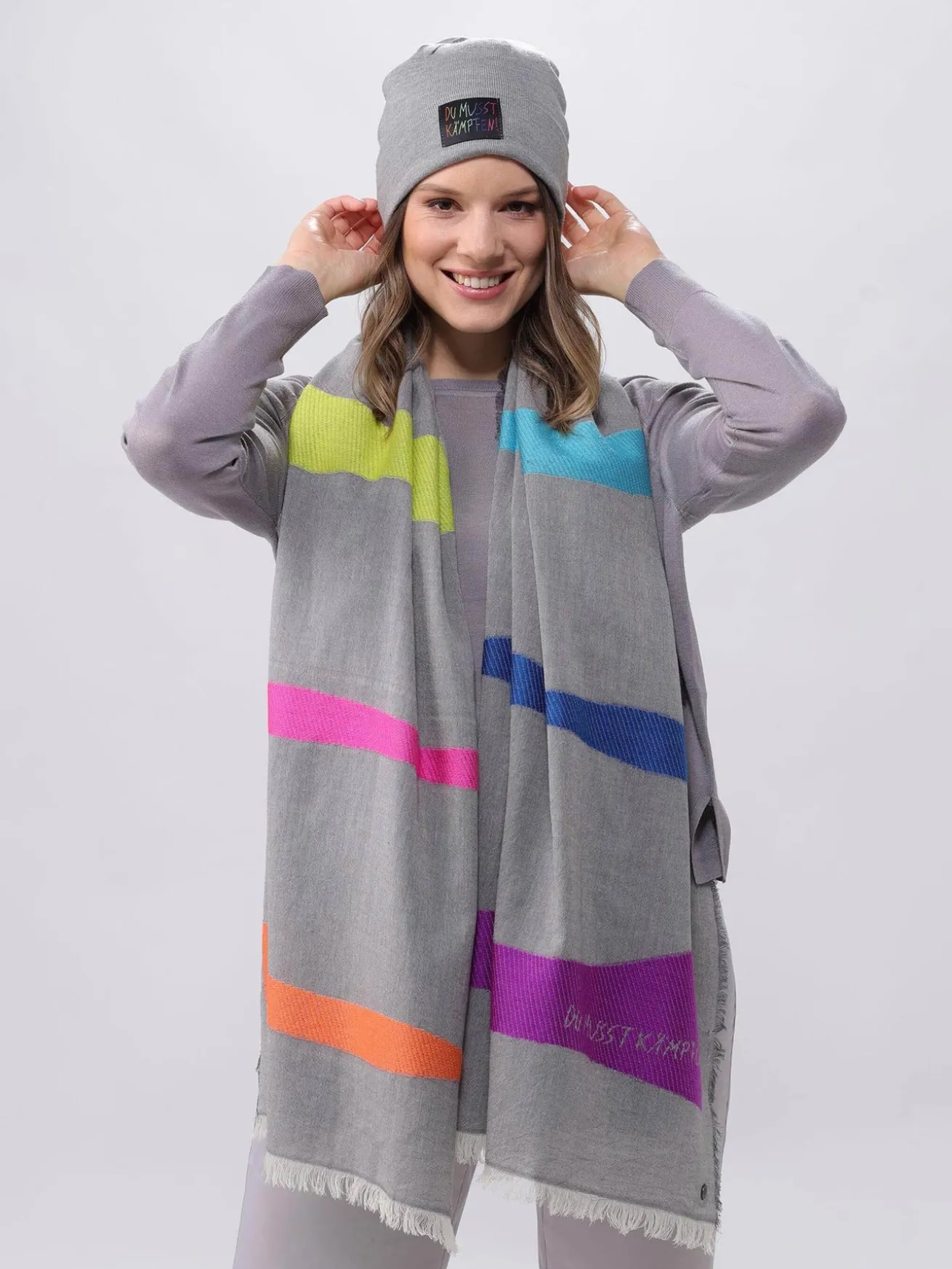 Strickmütze mit Aufnäher DU MUSST KÄMPFEN!