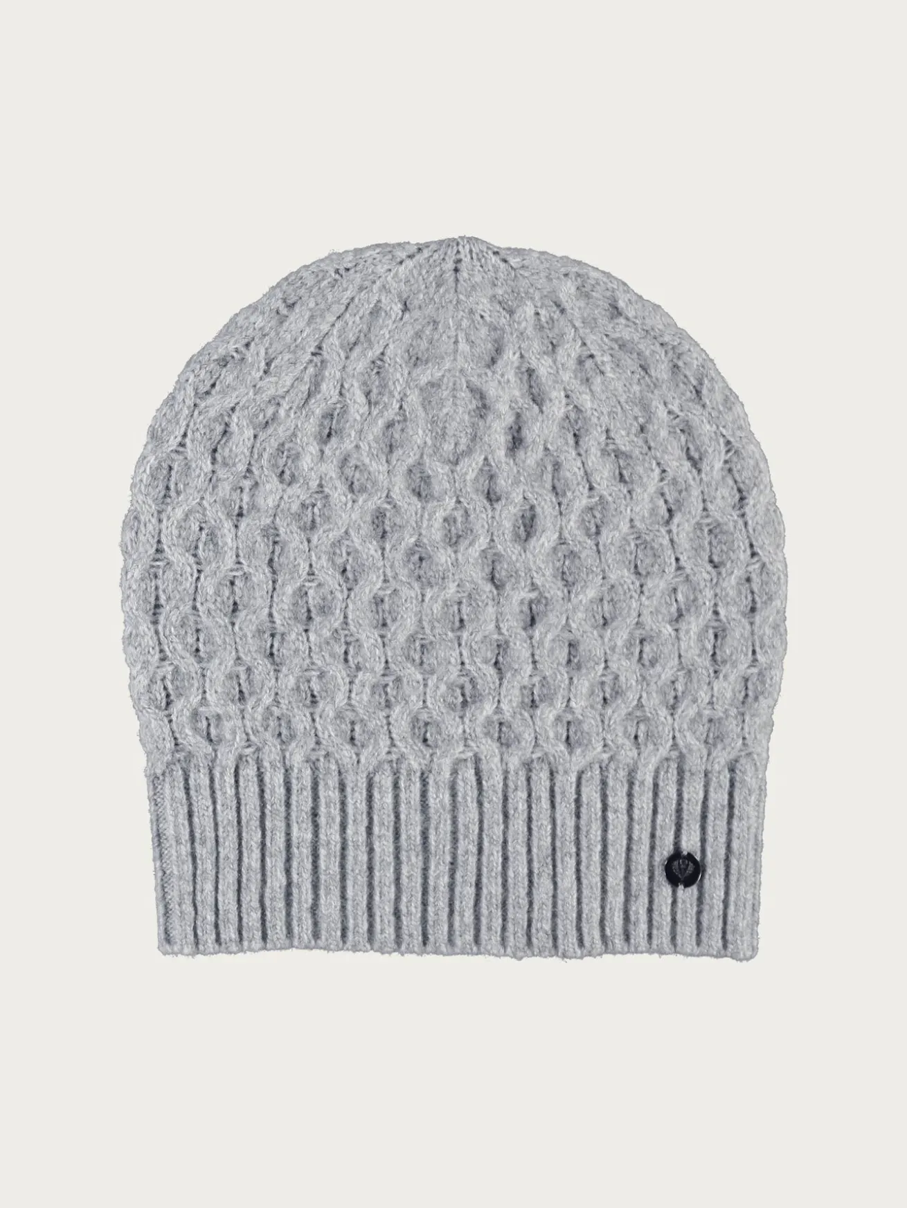 Strickmütze mit 3D-Effekt in Wollmischung