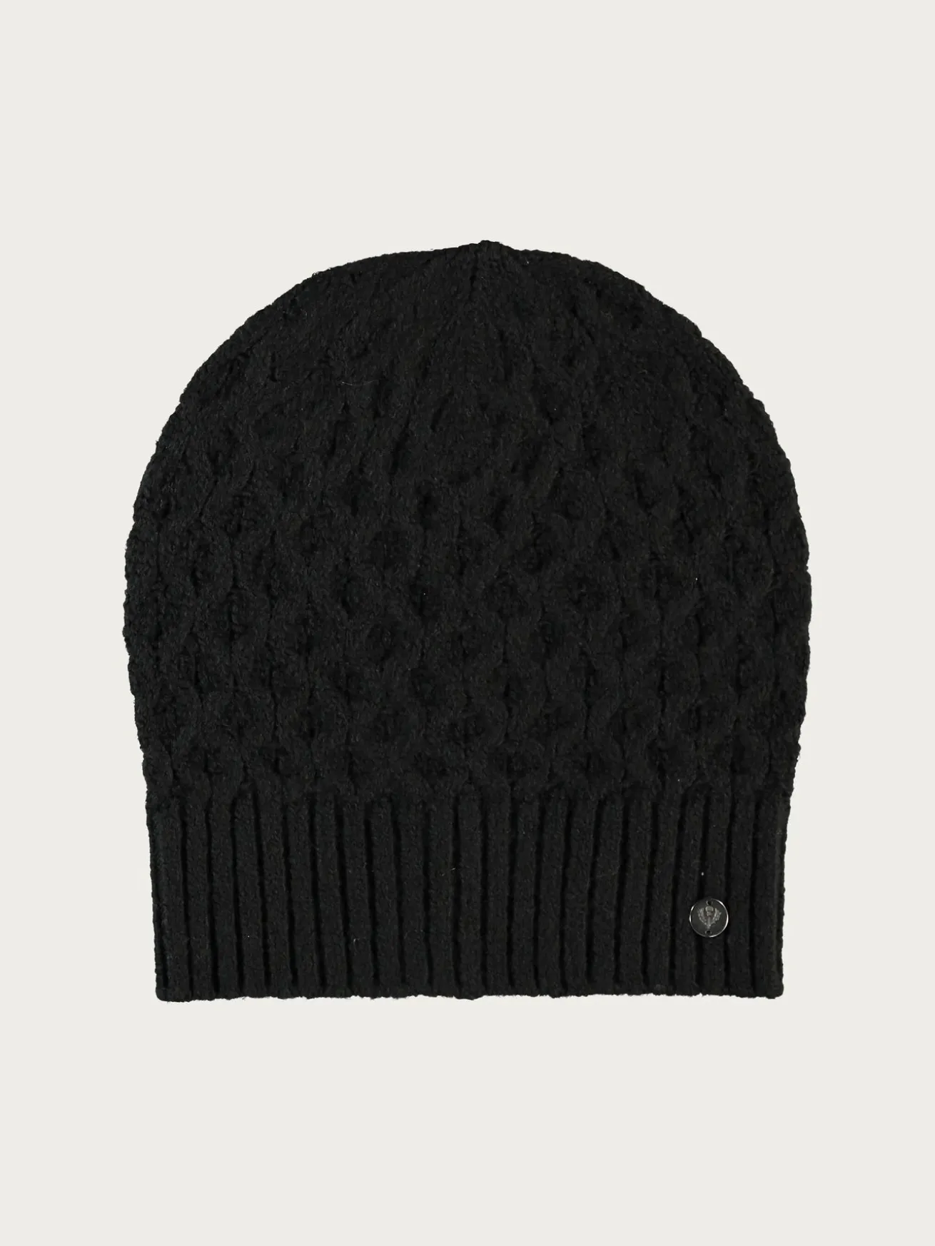 Strickmütze mit 3D-Effekt in Wollmischung