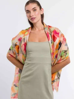 Sustainability Collection - Schal mit Blumen-Design aus Viskose