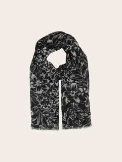 Sustainability Collection - Eleganter Schal mit tropischem Blumen-Design
