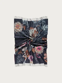 Sustainability Edition - Cashmink-Decke mit Blumenranken-Design - Made in Germany