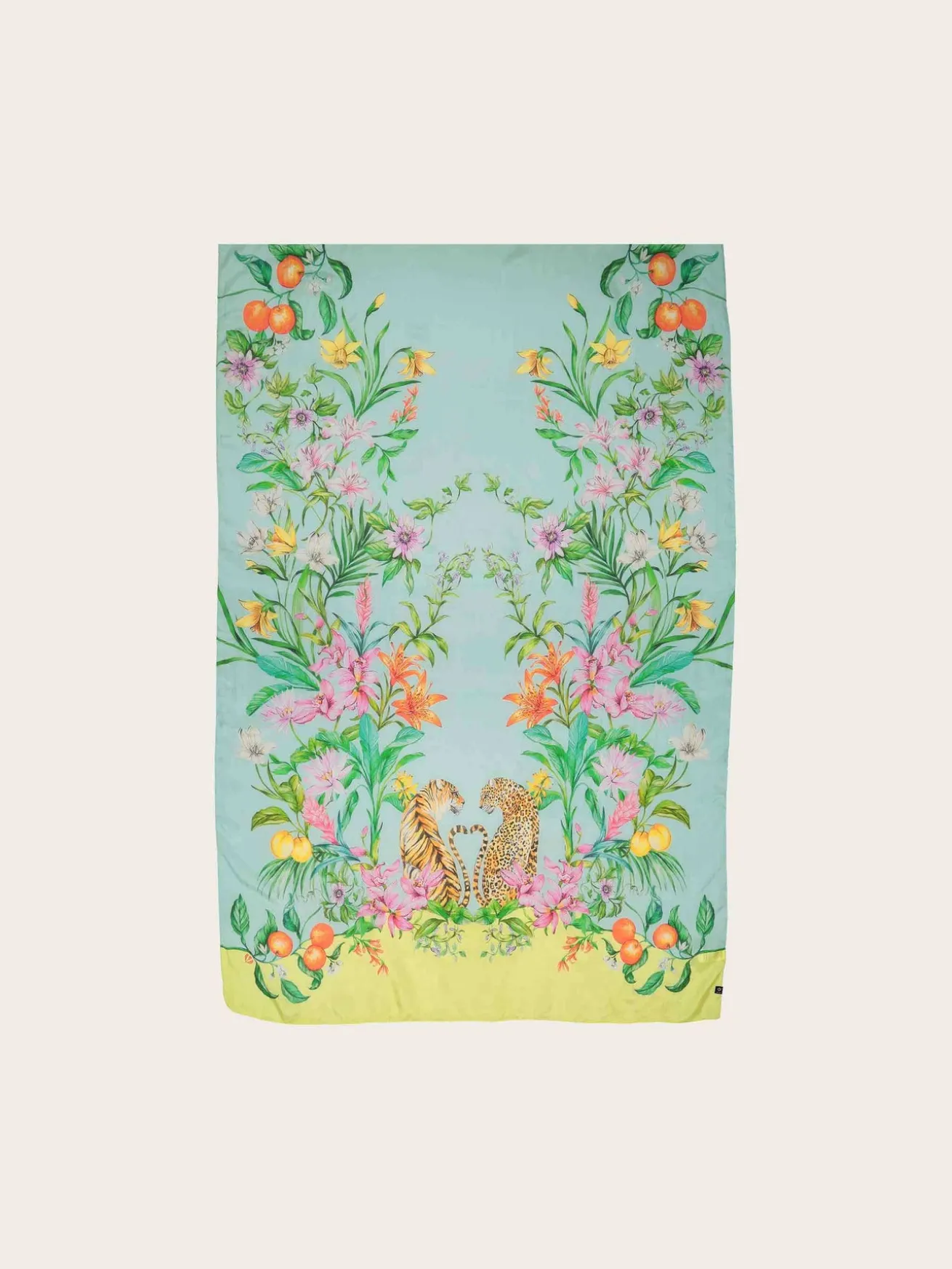 XL Seiden-Stola mit Dschungel Design