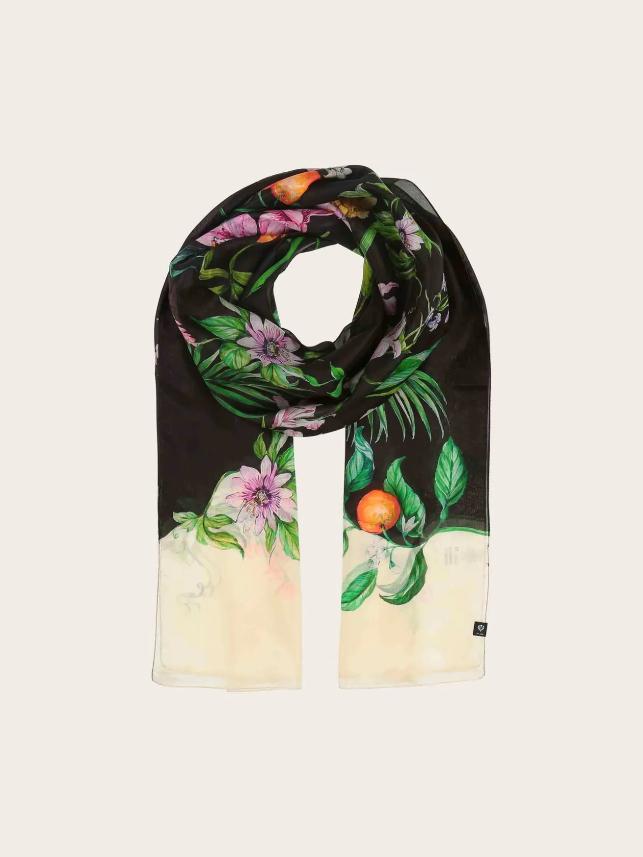 XL Seiden-Stola mit Dschungel Design