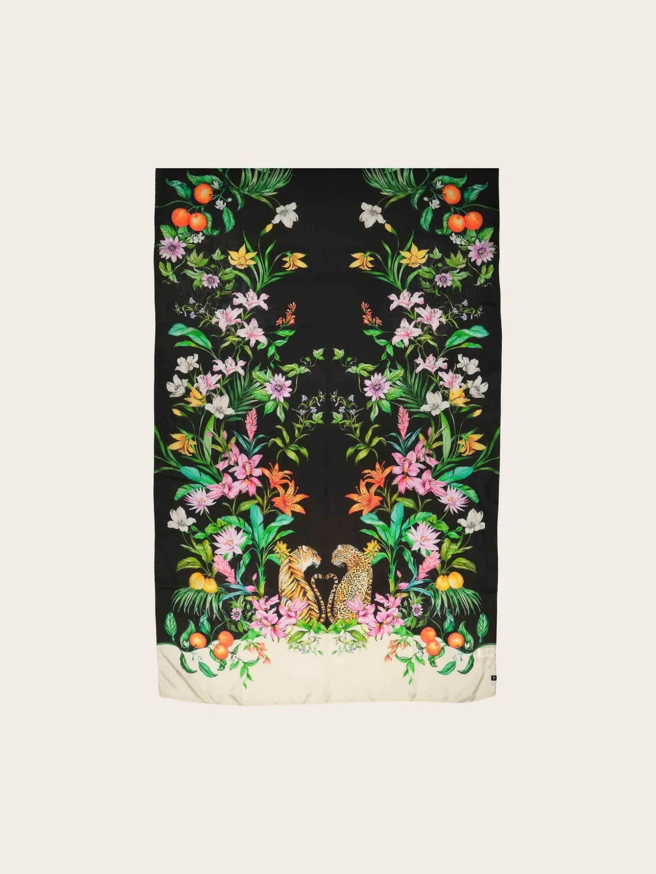 XL Seiden-Stola mit Dschungel Design