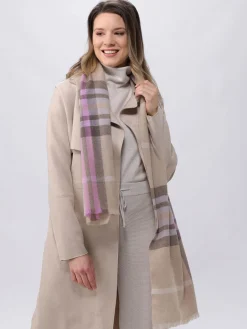 Zarte Stola mit FRAAS Plaid Karo aus reinem Kaschmir