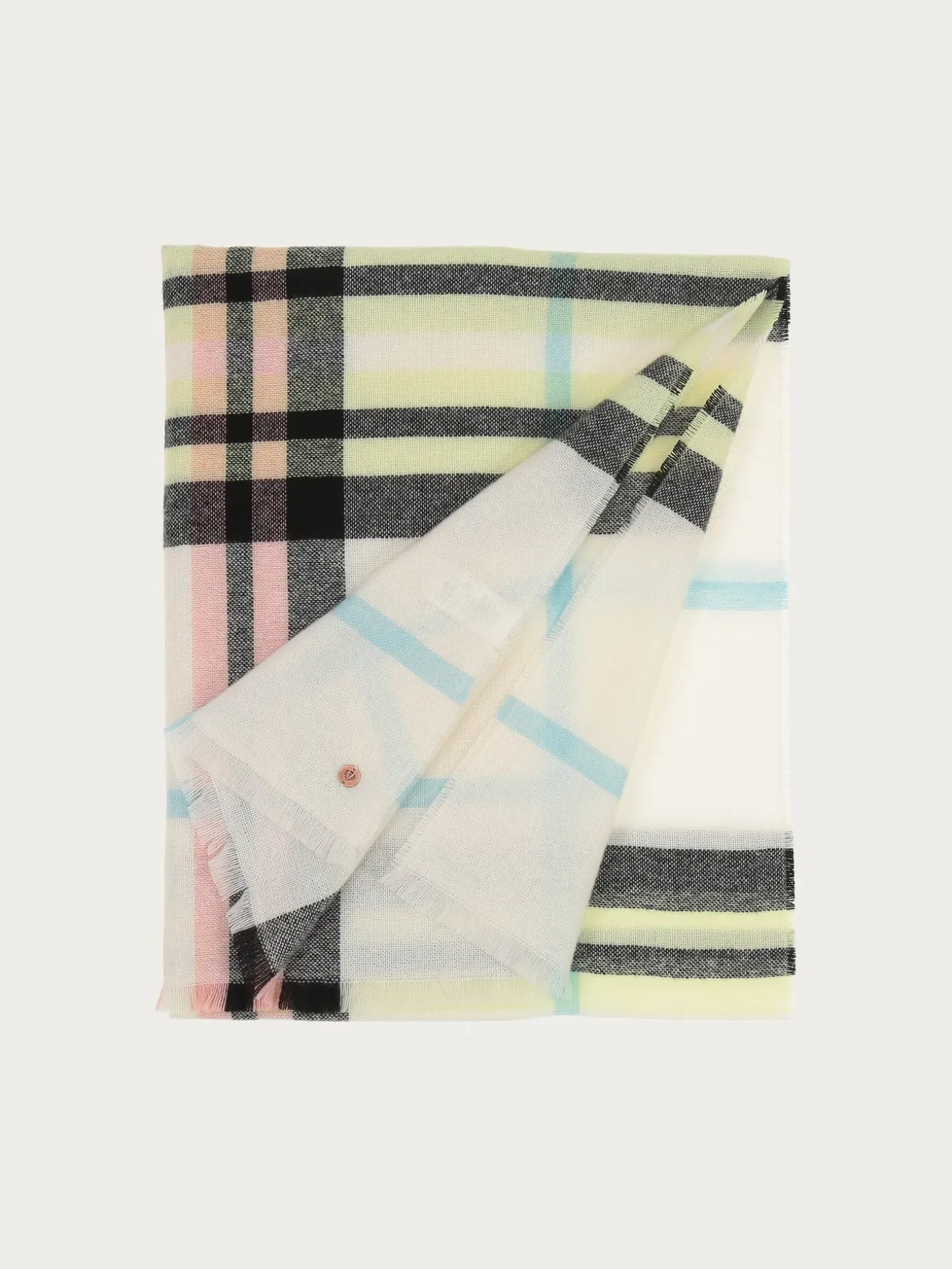 Zarte Stola mit FRAAS Plaid Karo aus reinem Kaschmir